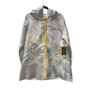 UBU Reversible Parisian Jacket Raincoat Water Repellent Small Metallic Floral